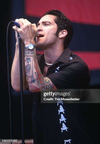 Jay Popoff of Lit performs during Live 105's BFD at Shoreline Amphitheatre on June 18, 1999 in Mountain View, California.