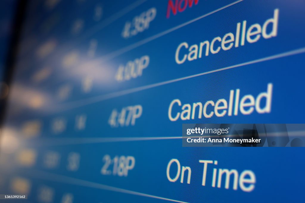 Airlines Cancel Thousands Of Flights As Omicron Cases Surge