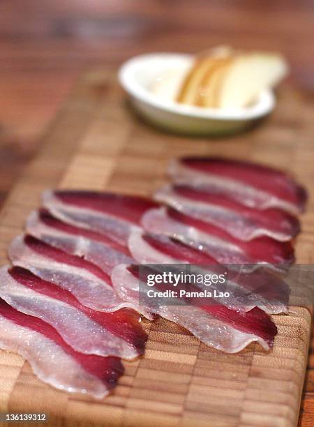 duck prosciutto - prosciutto stock pictures, royalty-free photos & images