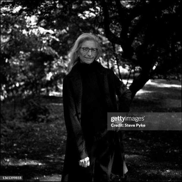 American portrait photographer Annie Leibovitz in Central Park, New York, New York, 21st October 2021.