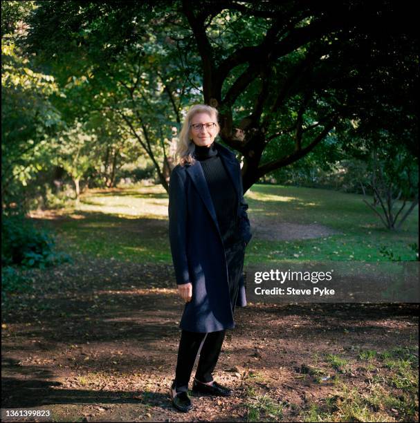 American portrait photographer Annie Leibovitz in Central Park, New York, New York, 21st October 2021.