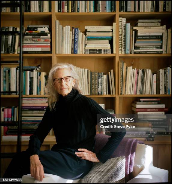 American portrait photographer Annie Leibovitz at her home in New York, New York, 21st October 2021.