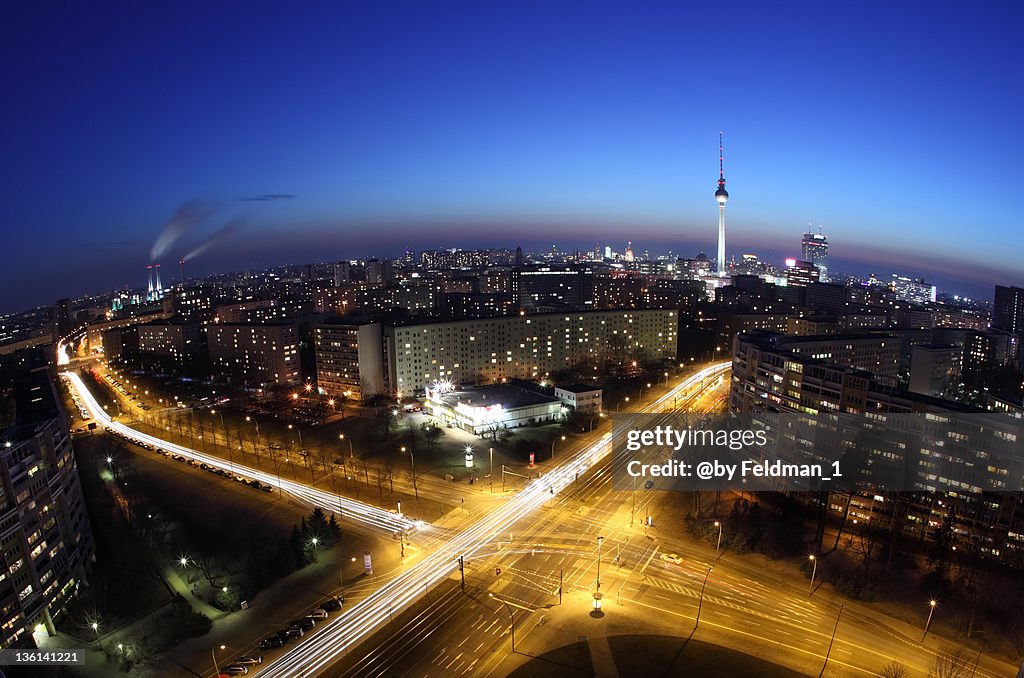 Television tower to Blue hour