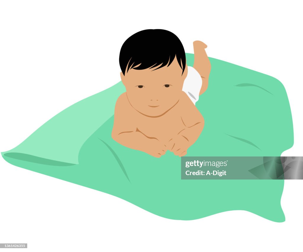 Baby on a Blanket Finished