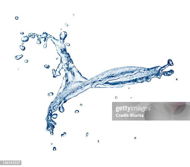 water splash - blue swirls with bubbles stock pictures, royalty-free photos & images