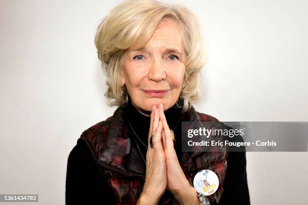 Actress Marie-Christine Adam poses during a portrait cession in Paris, France on.