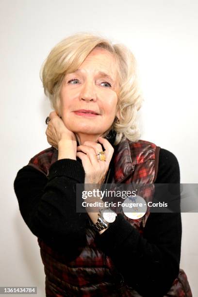Actress Marie-Christine Adam poses during a portrait cession in Paris, France on.