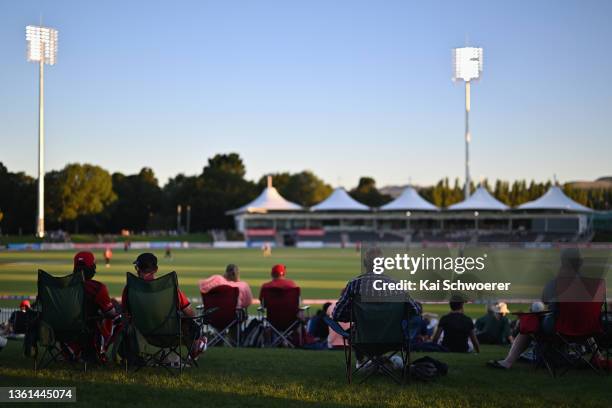 General view of Hagley Oval during the Super Smash Men's T20 match between the Canterbury Kings and the Otago Volts at Hagley Oval on December 26,...