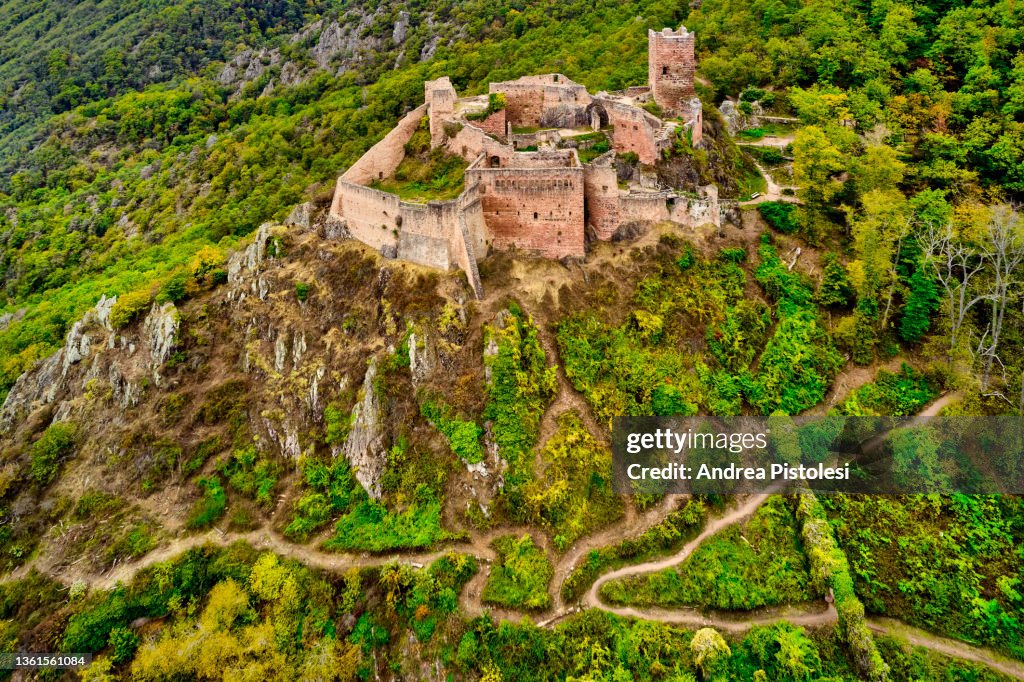 Chateau de Saint Ulrich castle ruins, Alsace, France