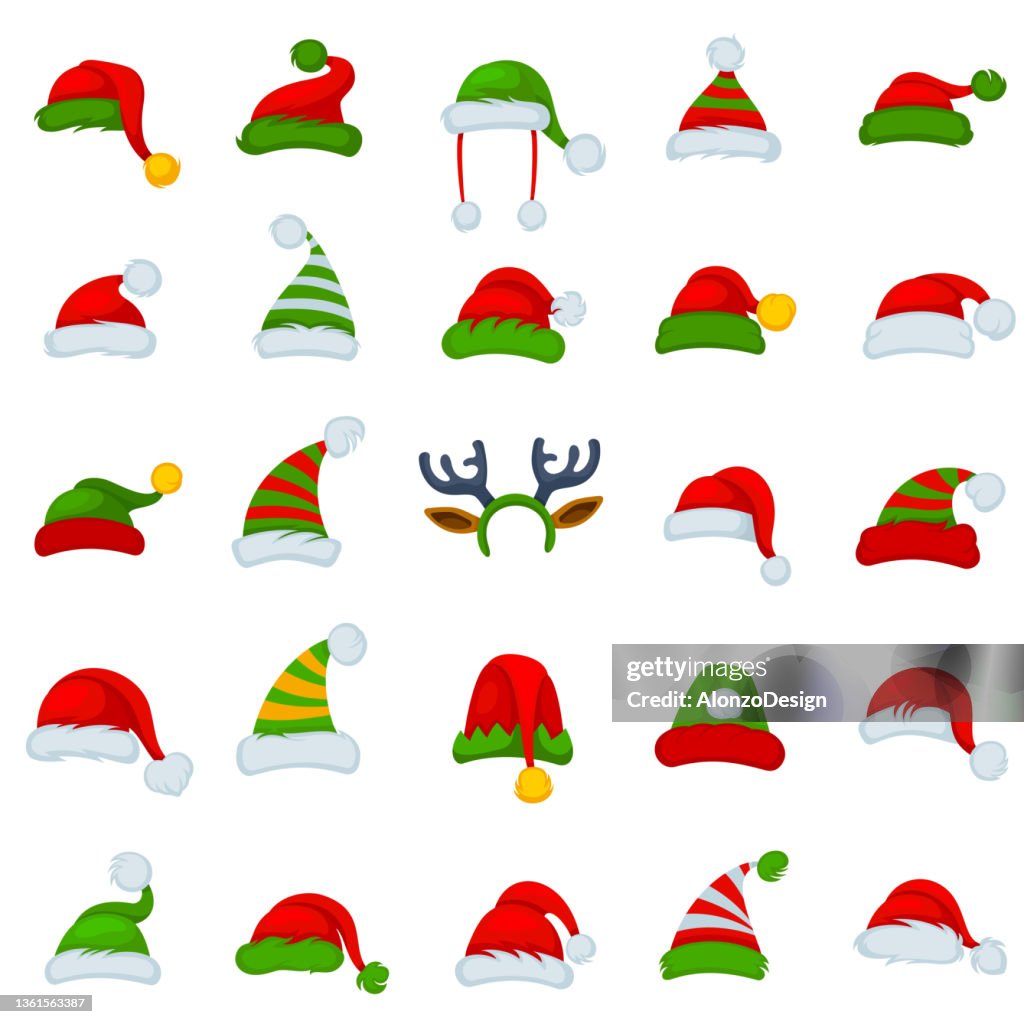 Christmas hats and head accessories.