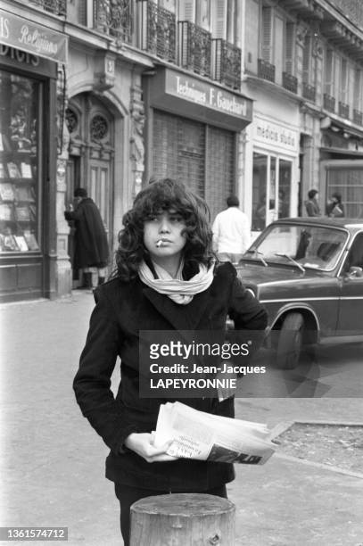 Actrice française Maria Schneider à Paris en février 1978
