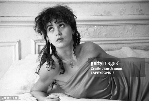 Actrice française Maria Schneider à Paris le 12 juillet 1979