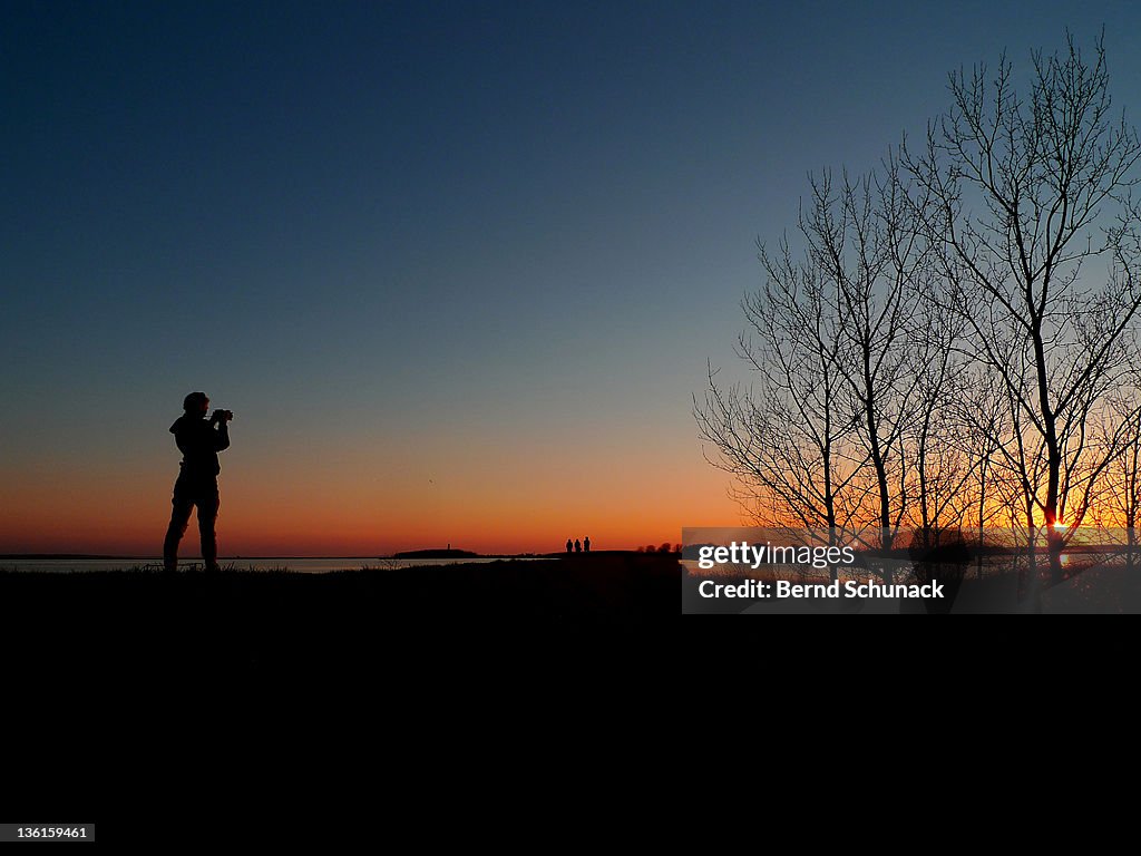 View of sunset shot