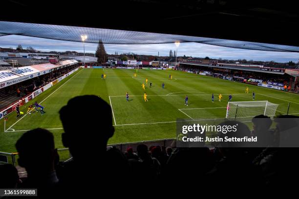 General view during the National League match between Dagenham & Redbridge and Aldershot Town at the Chigwell Construction Stadium on December 28,...