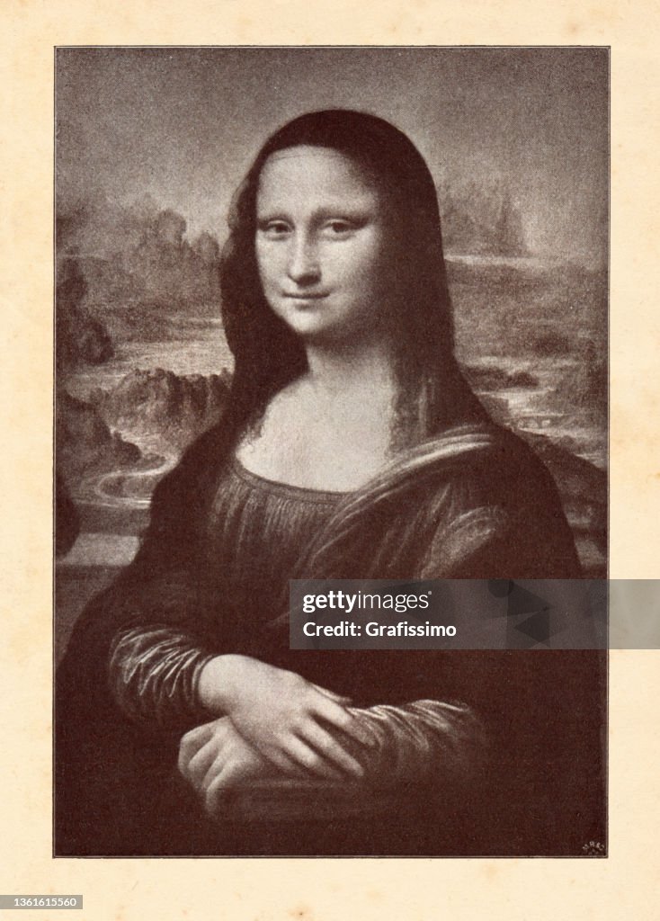 Oil painting of Mona Lisa from Leonardo da Vinci 1898
