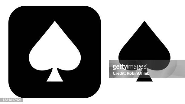 bildbanksillustrationer, clip art samt tecknat material och ikoner med black and white ace of spades icons - ace of spades