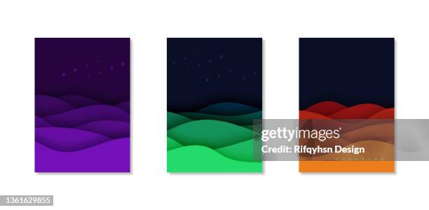 abstract colourful gradient fluid wave background with geometric shape. modern futuristic background. can be use for landing page, book covers, brochures, flyers, magazines, any brandings, banners, headers, presentations, and wallpaper backgrounds - water bubbles on black stock illustrations