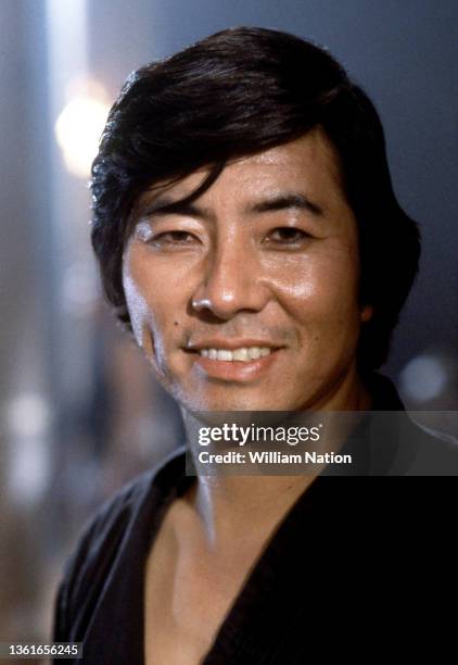 Japanese martial artist, actor, filmmaker and writer Sho Kosugi , poses for a portrait, on the set of "Pray for Death" circa 1985 in Los Angeles,...