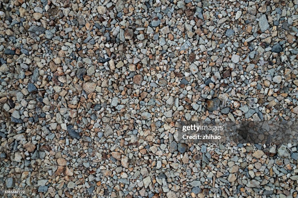 Bird's eye view of gravel ground