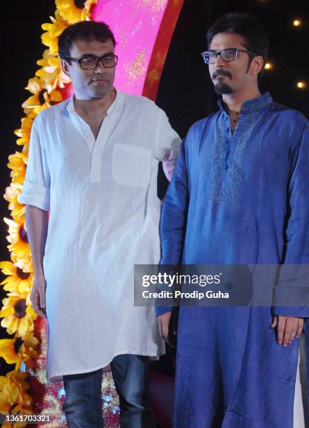 Guest and Amit Trivedi attend the movie 'Aiyyaa' music launch on September 13,2012 in Mumbai, India.