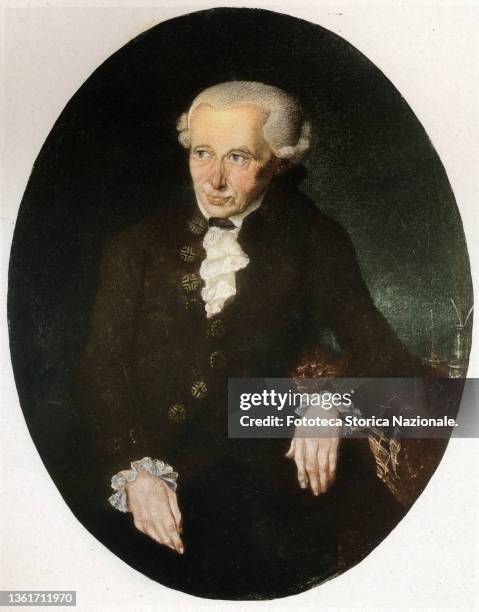 Immanuel Kant , German philosopher, Engraving from a painting by Gottlieb Doebler , Germany approx. 1780.