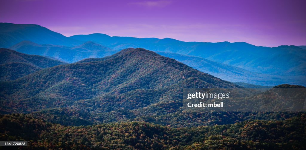 Blue Ridge Mountain Range viewed from the Blue Ridge Parkway - Buena Vista VA