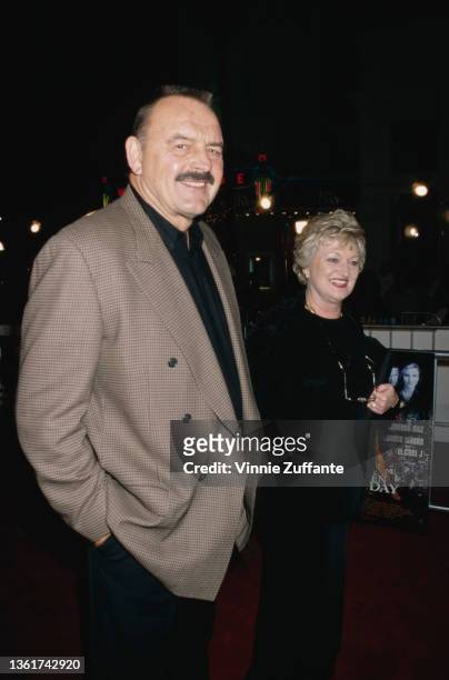 Former American Football player Dick Butkus and his wife Helen attend the Westwood premiere of 'Any Given Sunday' held at the Mann Village Theater in...