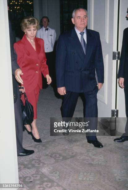 Raisa Gorbacheva and her husband, Russian politician Mikhail Gorbachev, former President of the Soviet Union, attends the 4th Environmental Media...
