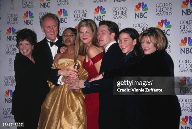 The cast of '3rd Rock from the Sun' in the press room of the 54th Golden Globe Awards, held at the Beverly Hilton Hotel in Beverly Hills, California,...