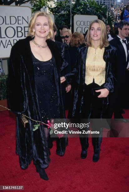 American actress Cybill Shepherd and her daughter, American actress Clementine Ford attend the 54th Golden Globe Awards, held at the Beverly Hilton...