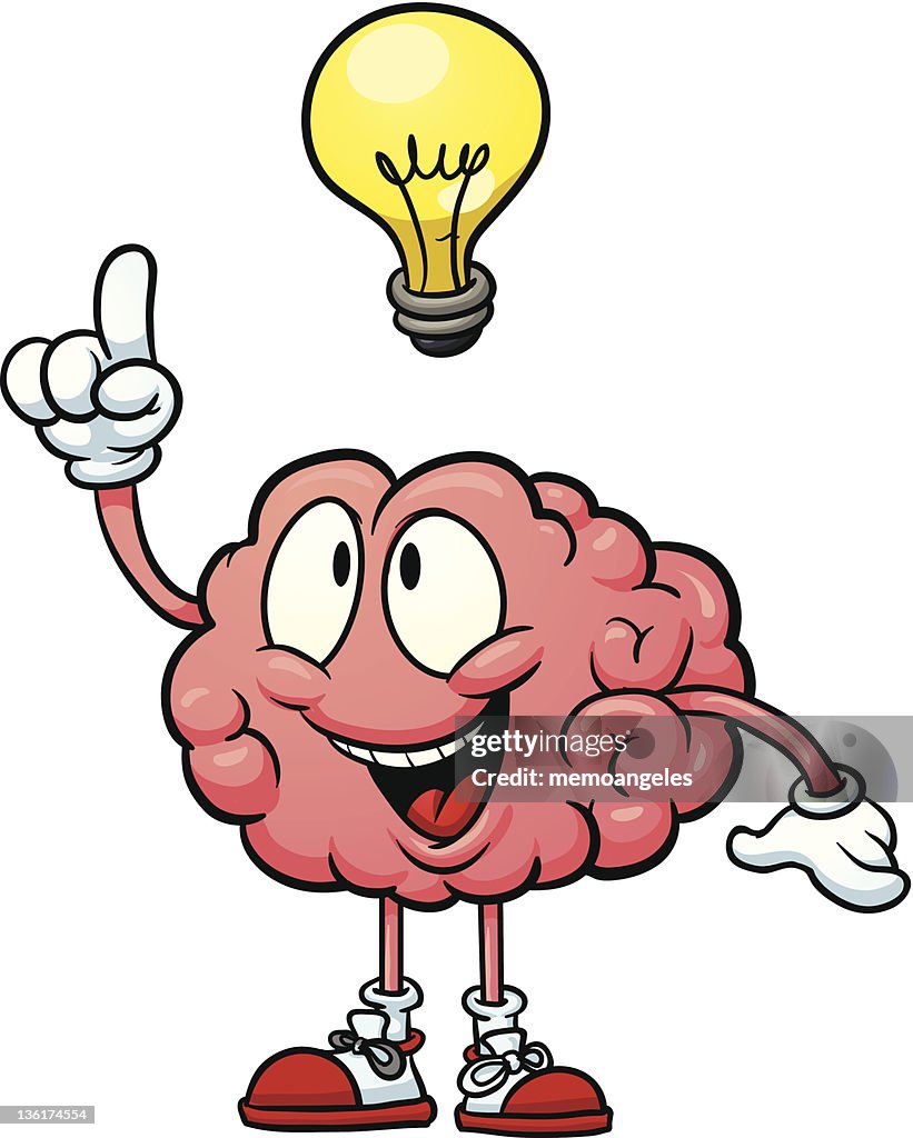 Cartoon Brain With Idea High-Res Vector Graphic - Getty Images