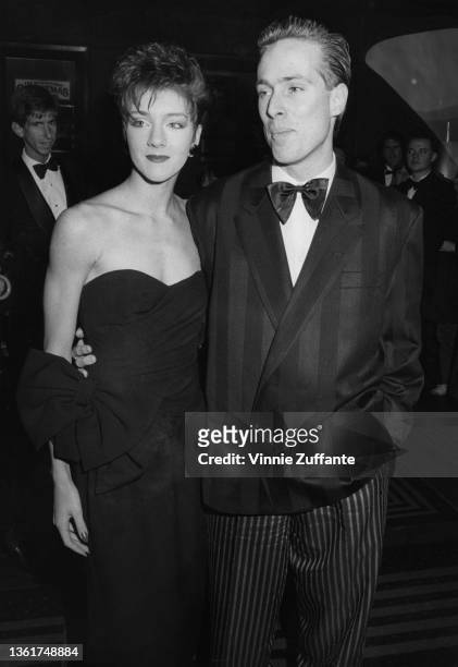 American actress Lesley Ann Warren and her partner, American choreographer Jeffrey Hornaday attend the opening night of 'A Chorus Line' at Radio City...