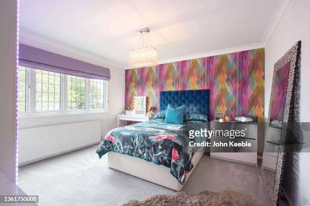property interior bedrooms - headboard stock pictures, royalty-free photos & images