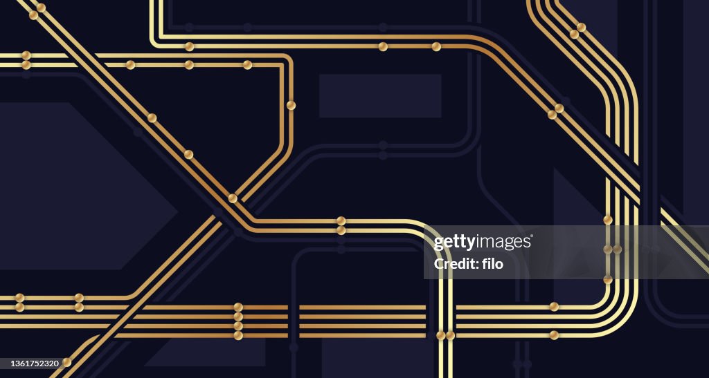 Networking Lines Pathways Abstract Background