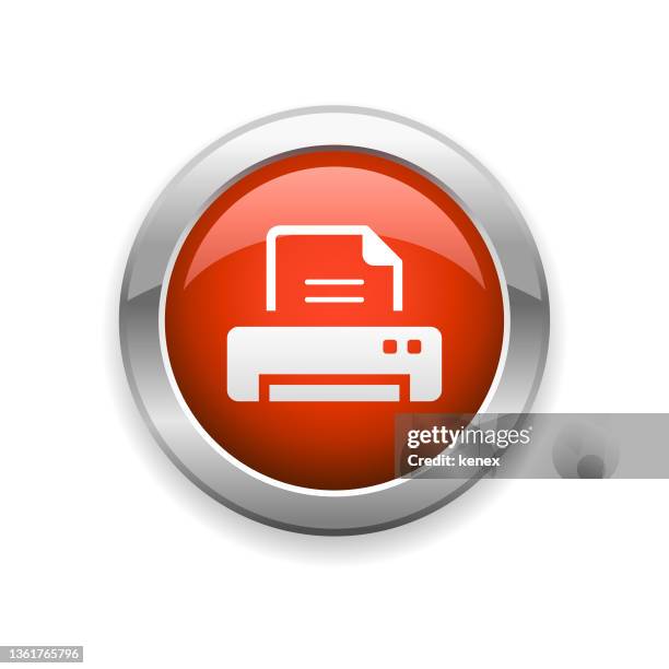 printer glossy icon - copy machine stock illustrations