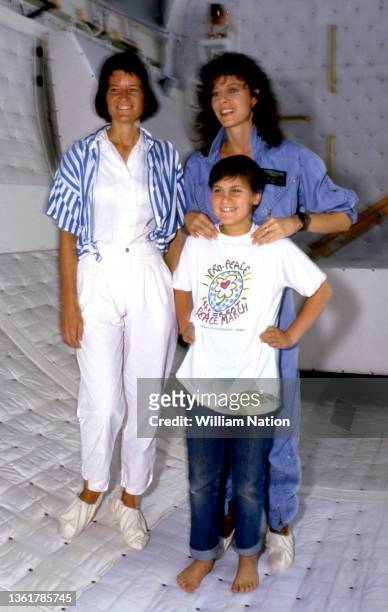 American astronaut and physicist Sally Ride , American painter and actress Kate Capshaw and American actor, producer, and animal rights activist...