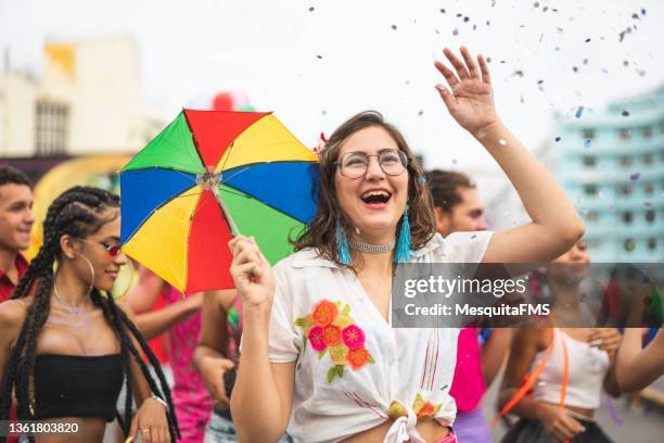 carnival in recife in pernambuco, brazil - fiesta of san fermin stockfoto's en -beelden