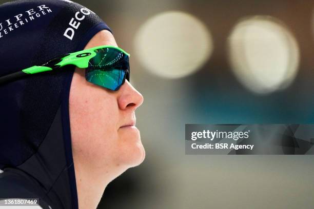 Lotte van Beek competing during the Olympisch Kwalificatie Toernooi at Thialf on December 29, 2021 in Heerenveen, Netherlands