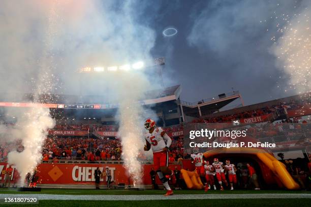 Uiagalelei of the Clemson Tigers enters the field prior to the game against the Iowa State Cyclones during the Cheez-It Bowl Game at Camping World...