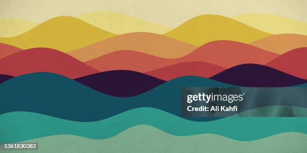 bildbanksillustrationer, clip art samt tecknat material och ikoner med abstract retro grunge colorful simply modern liquid background - aesthetic beauty