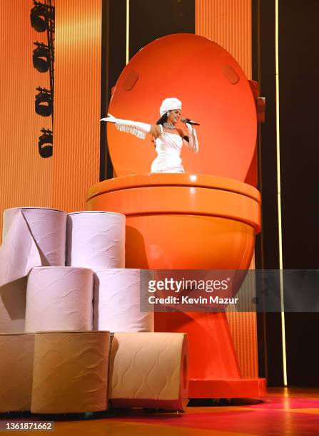 Katy Perry performs onstage during Katy Perry: PLAY Las Vegas Residency at Resorts World Las Vegas on December 29, 2021 in Las Vegas, Nevada.