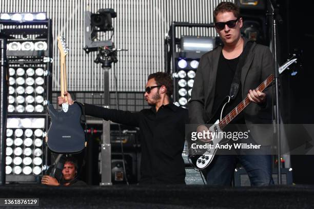 Indie pop band Editors performing at T-In-The Park Festival in 2010