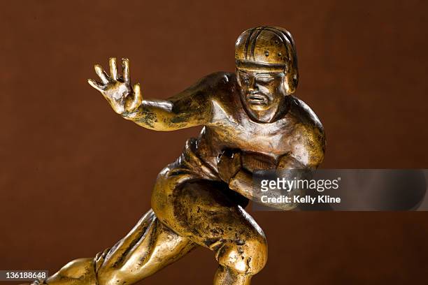 The Heisman Trophy, on December 11, 2011 in New York City. NOTE TO USER: Photographer approval needed for all Commercial License requests.