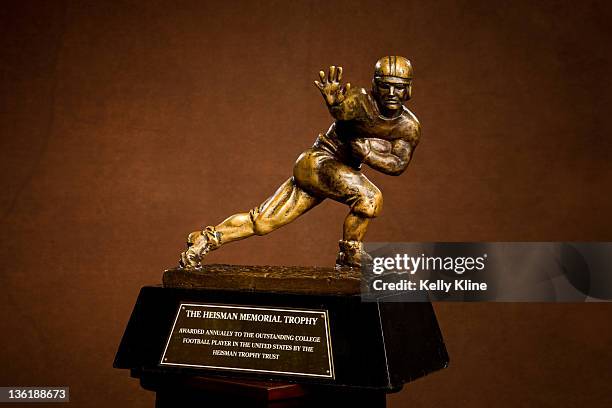 The Heisman Trophy, on December 11, 2011 in New York City. NOTE TO USER: Photographer approval needed for all Commercial License requests.