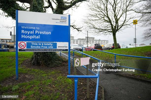 General view of the Royal Preston Hospital which be the location of a Nightingale Covid-19 Surge Hub on December 30, 2021 in Preston, United Kingdom....