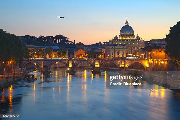 beautiful rome - river tiber stock pictures, royalty-free photos & images