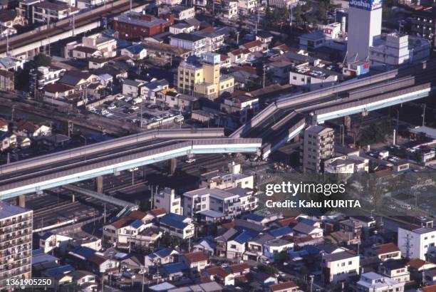 Un pont a été détruit suite au tremblement de terre à Kobé, le 17 janvier 1995.