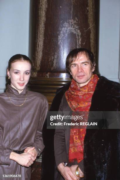 Portrait de Rudolf Noureev et de Sylvie Guillem le 29 janvier 1985.