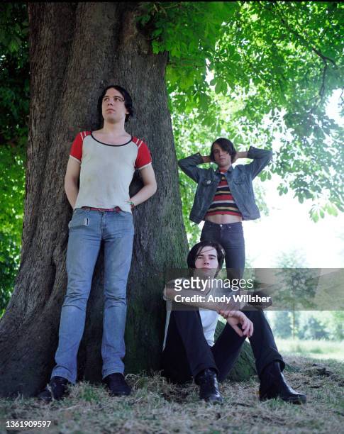Indie guitar band The Cribs photographed in London in 2005