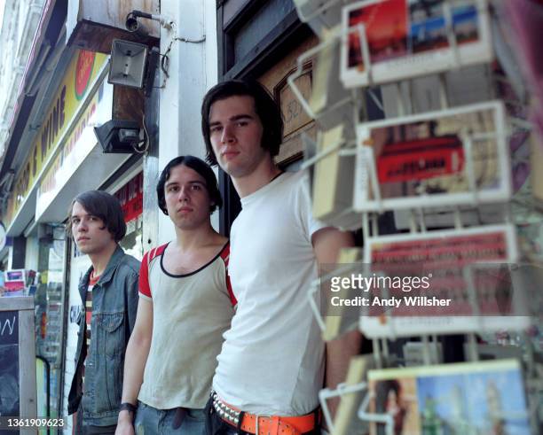 Indie guitar band The Cribs photographed in London in 2005